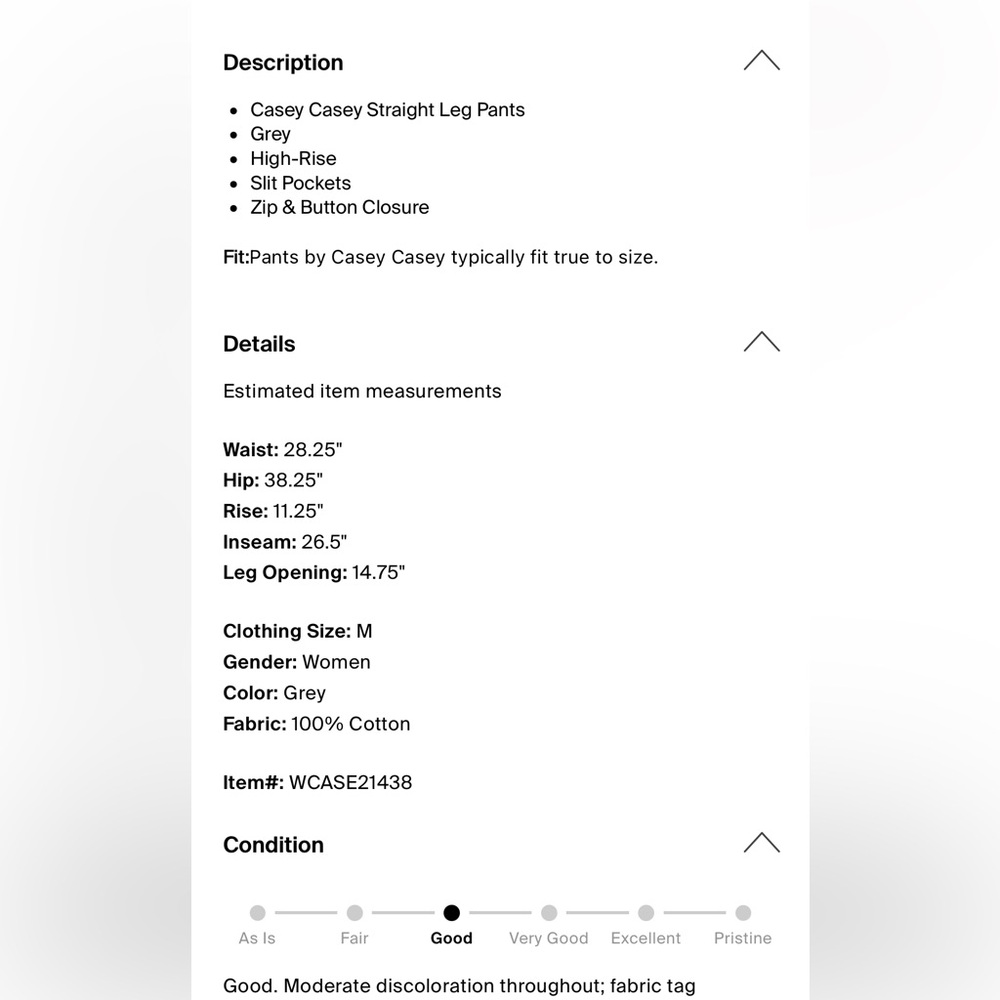 Casey Casey M womens grey chino - Picture 6 of 11